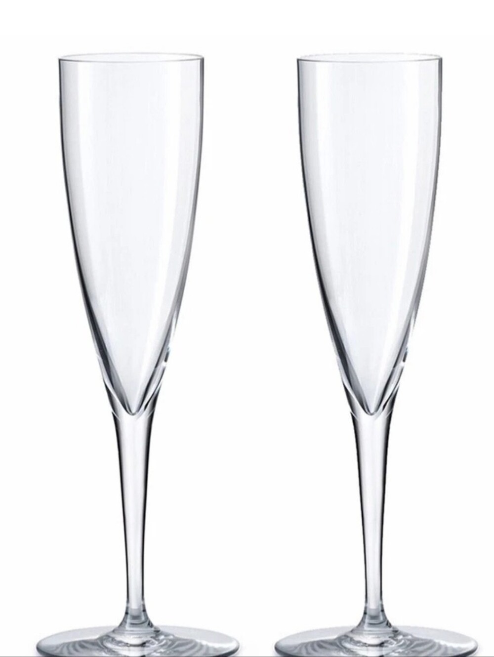 2 Tiffany & Co Crystal Champagne Toasting Flutes Pair
